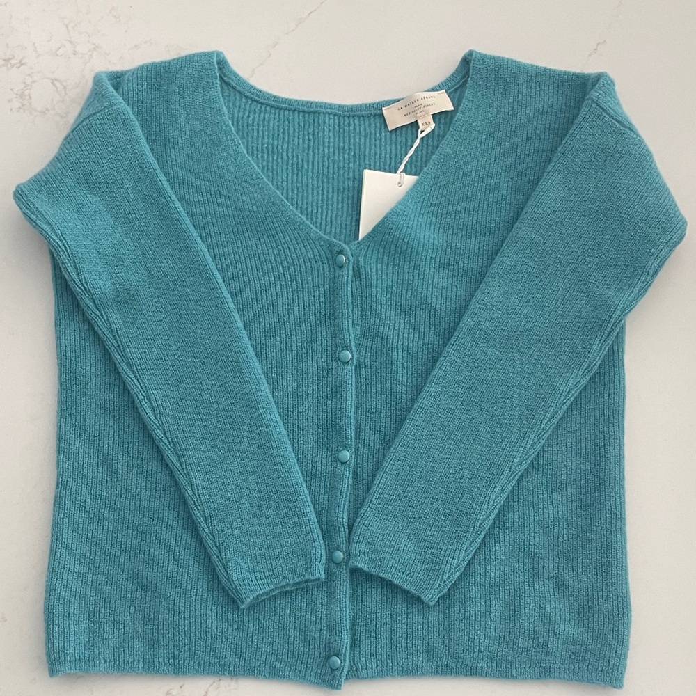 Sézane Barry Light Sage Cardigan